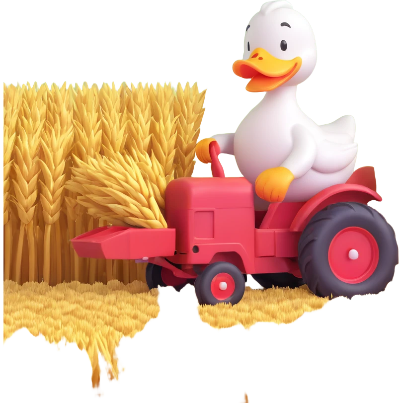 animal crossing character, duck that harvest wheat emoji
