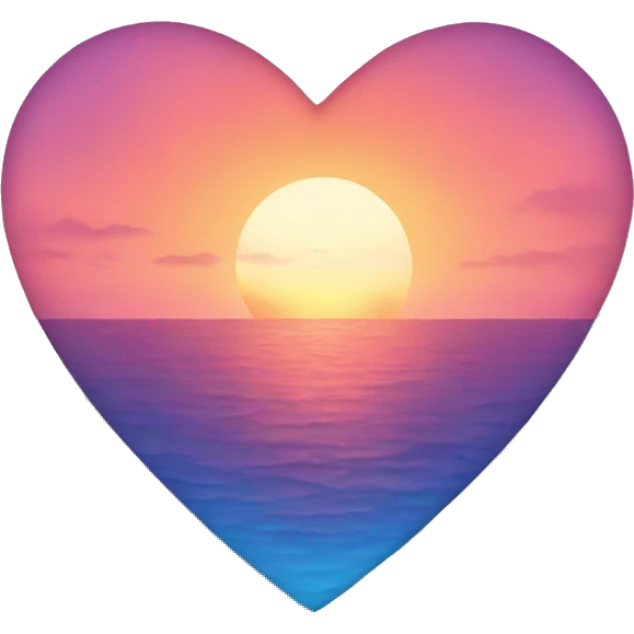 sunset scale heart emoji