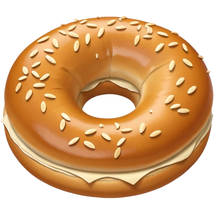 plain bagel emoji