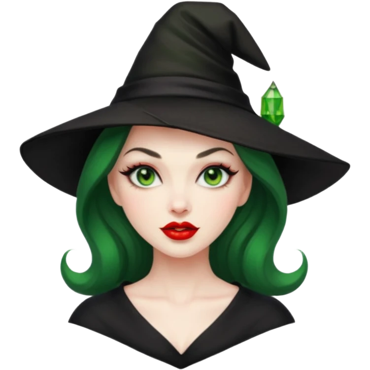 Pin up witch emoji