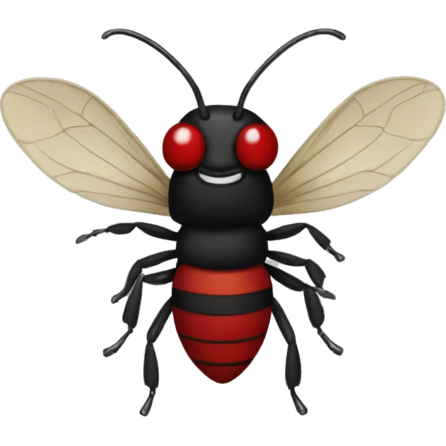 black and red hornet celebrating emoji