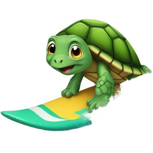 Turtle surfing  emoji