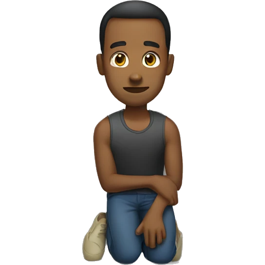 men kneeling  emoji