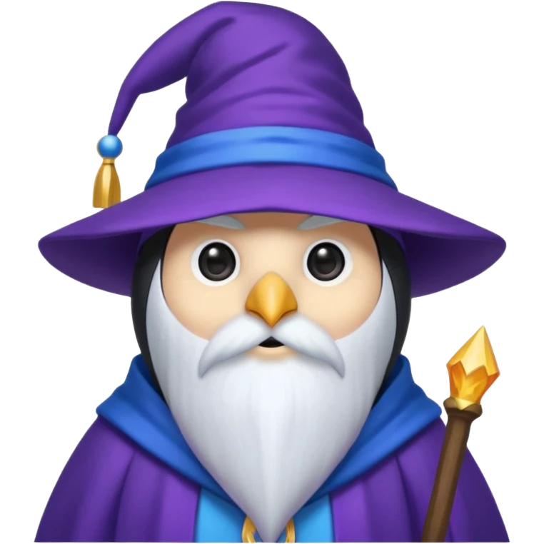 Penguin Wizard emoji
