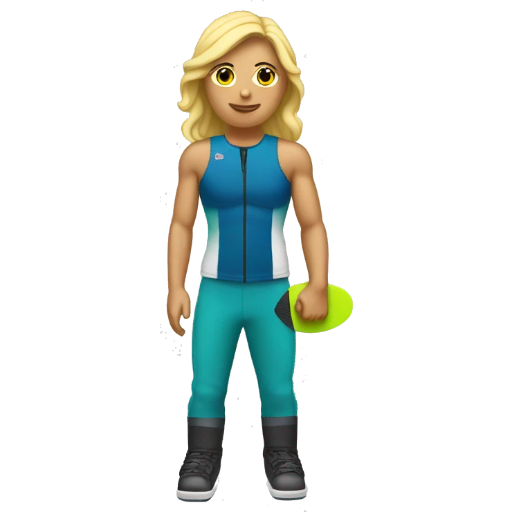 Wake boarder blond with muscles  emoji