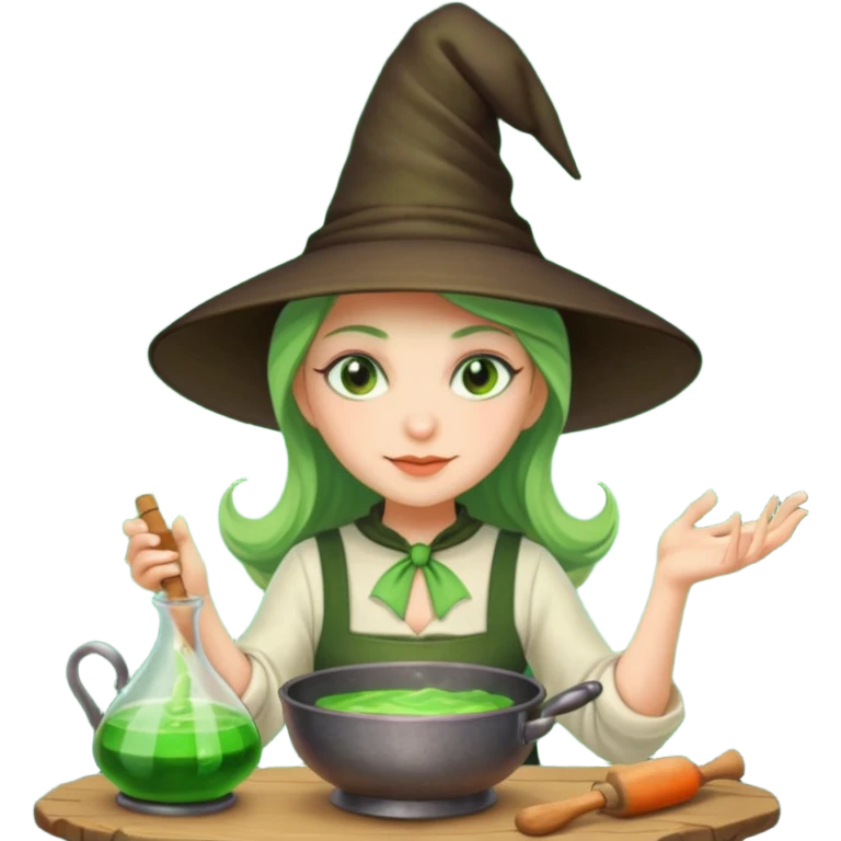 green witch cooking potion emoji