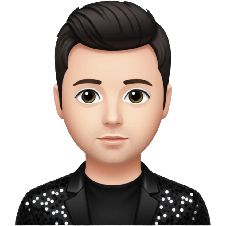 Mark Feehily from Westlife with black sequin outfit emoji