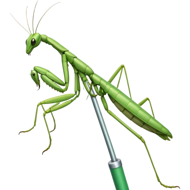 Praying mantis on a strippers pole emoji