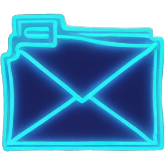 neon glowing document emoji