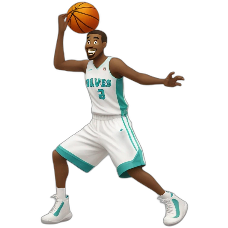 Jugador de baloncesto bailando twist emoji