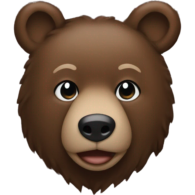 Black bear with red and black flannel emoji