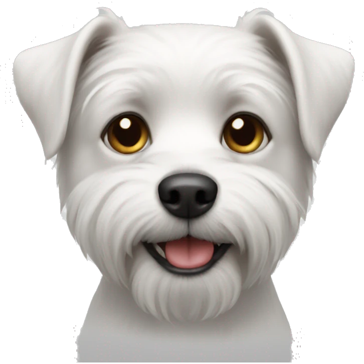 White small dog short regs emoji