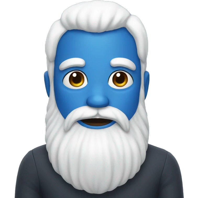 blue giant with a white beard in love emoji