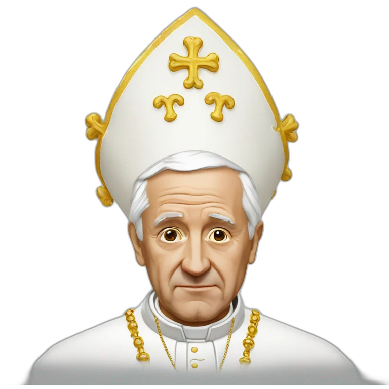 Dripped out pope emoji