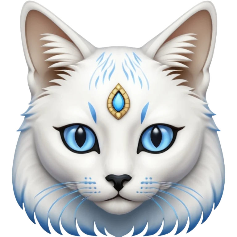 Egyptian Cats: White cat with blue eye paint








 emoji