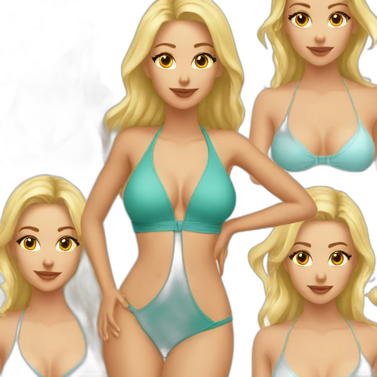 sexy blonde in swimsuit emoji