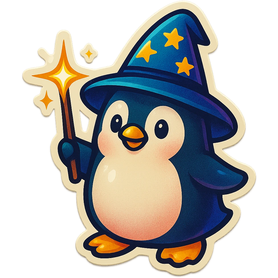 Penguin Wizard emoji