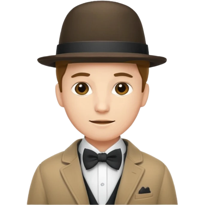 Bow Ties, Coats, and hat, man, modern emoji