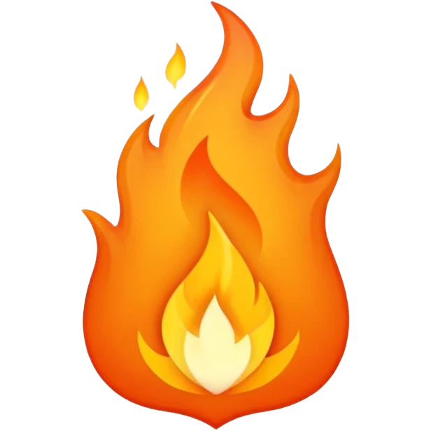 Flame flat  emoji