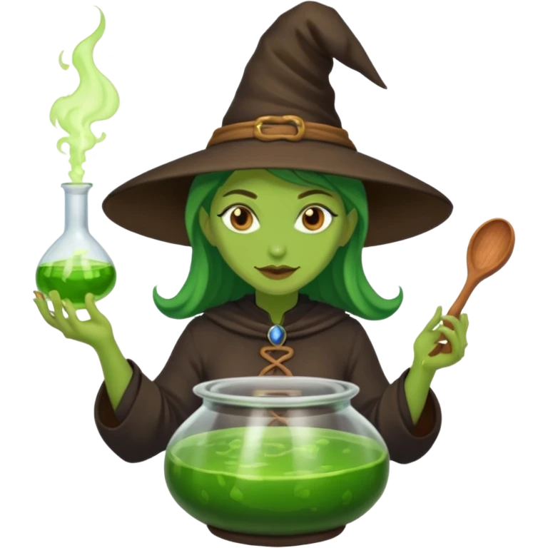 green witch cooking potion emoji