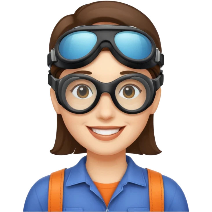 Smiling with googles emoji