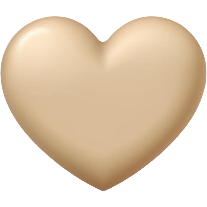 Beige heart emoji