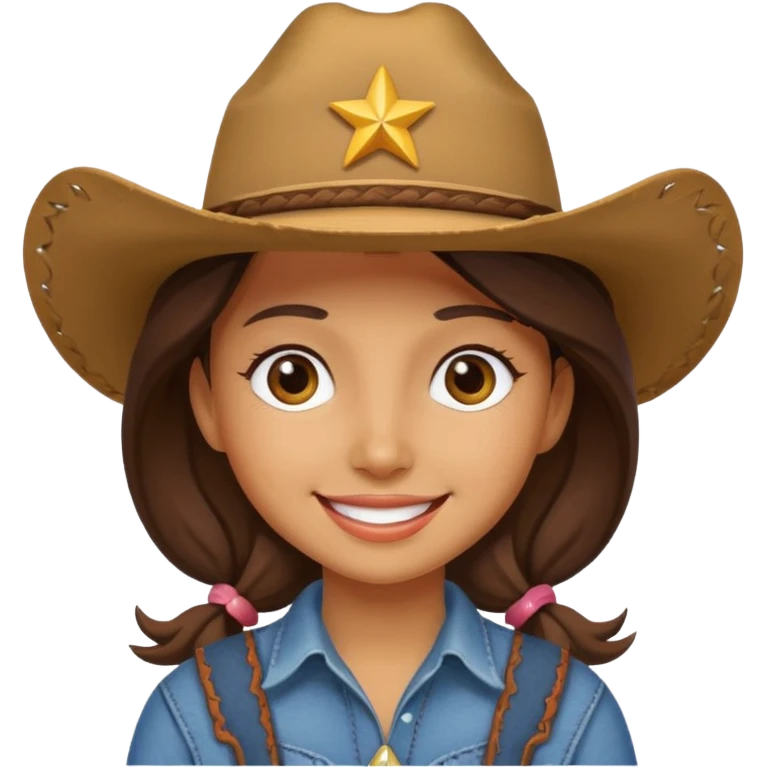 girl cowboy no hat emoji