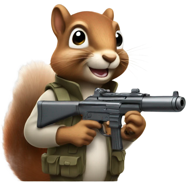Squirrel with gun emoji