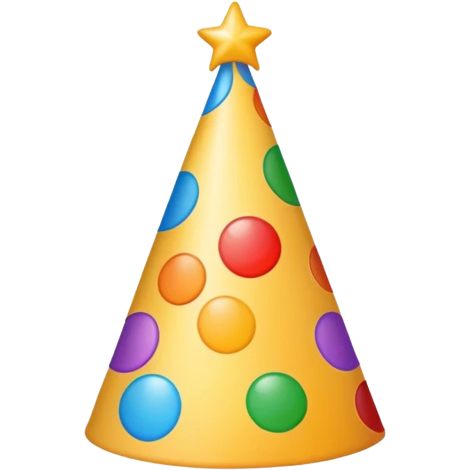 solid color birthday hat emoji