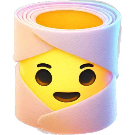 bandage with glowing neon emoji