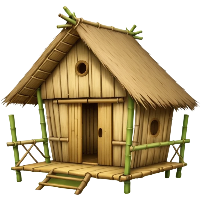 bamboo hut emoji