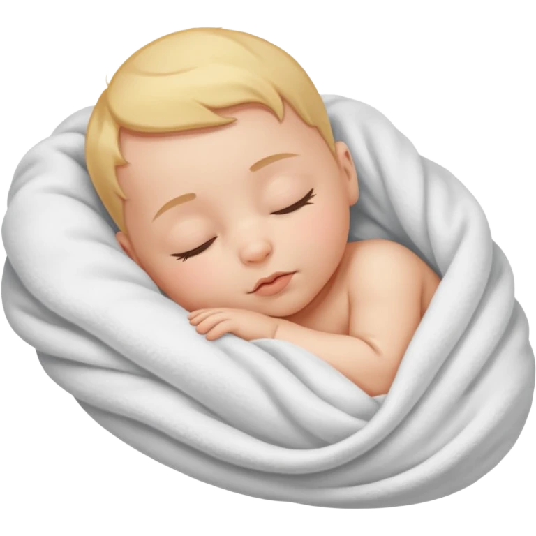 Baby sleeping in a blanket emoji