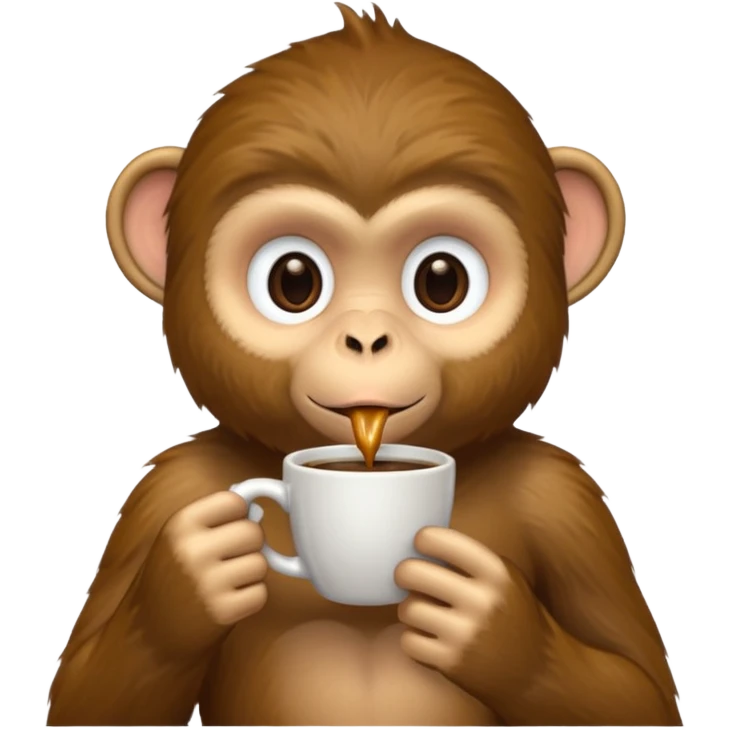 profile monkey sipping coffee  emoji