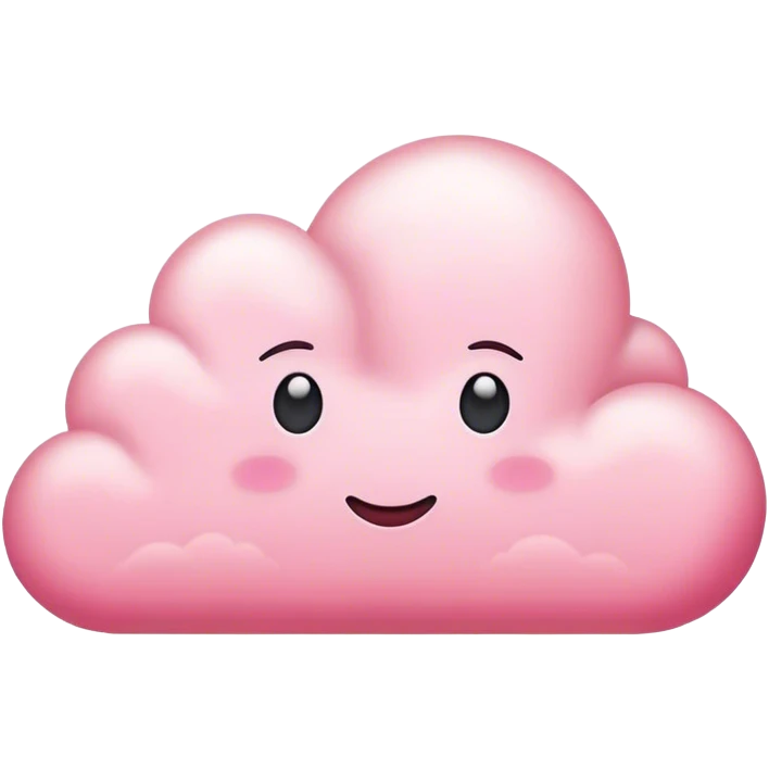 Pink cloud emoji