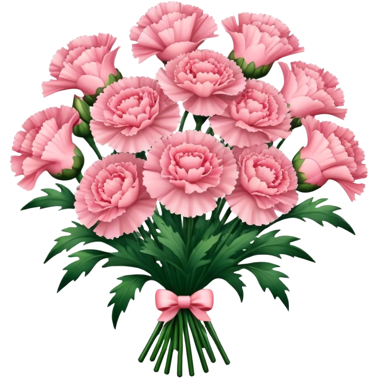  Shell Pink carnations bouquet emoji