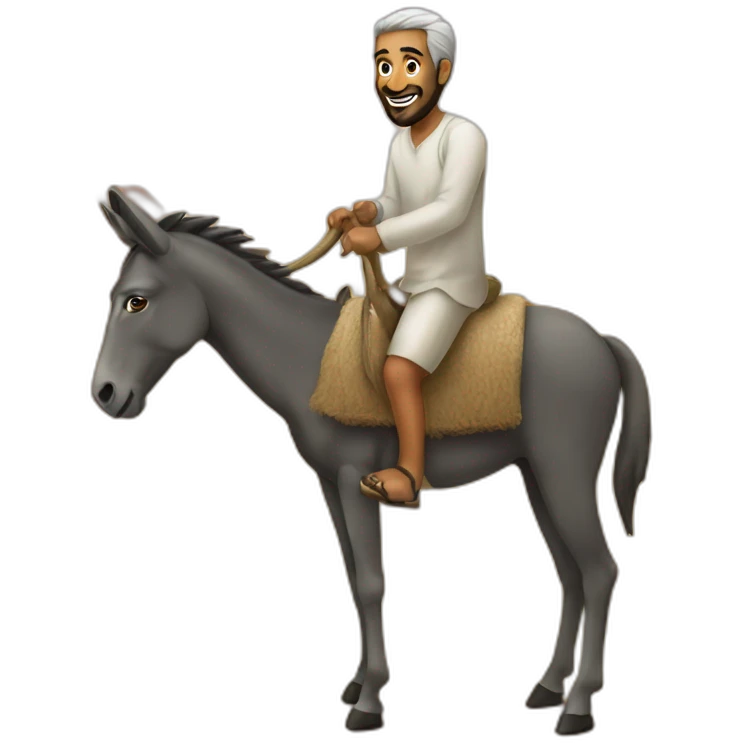 Mohamed 6 on a donkey emoji