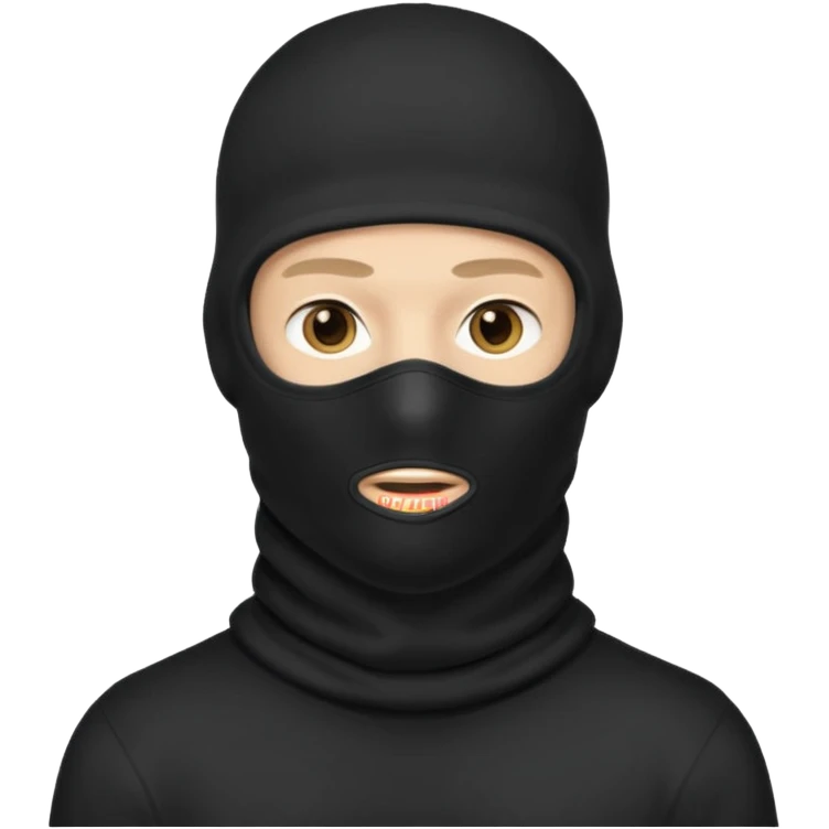 man in balaclava full height emoji