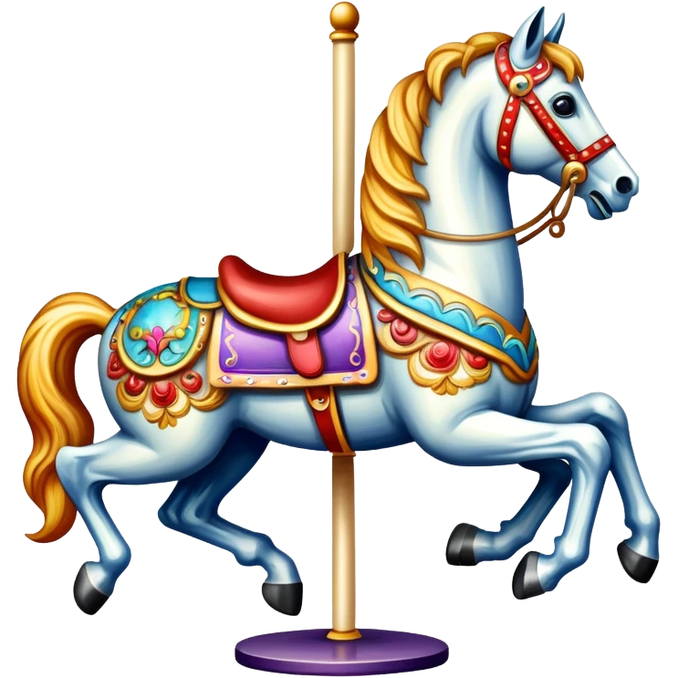 A colorful carousel horse emoji