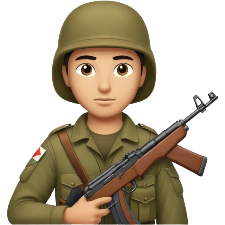 Syrian soldier with AK 47 emoji