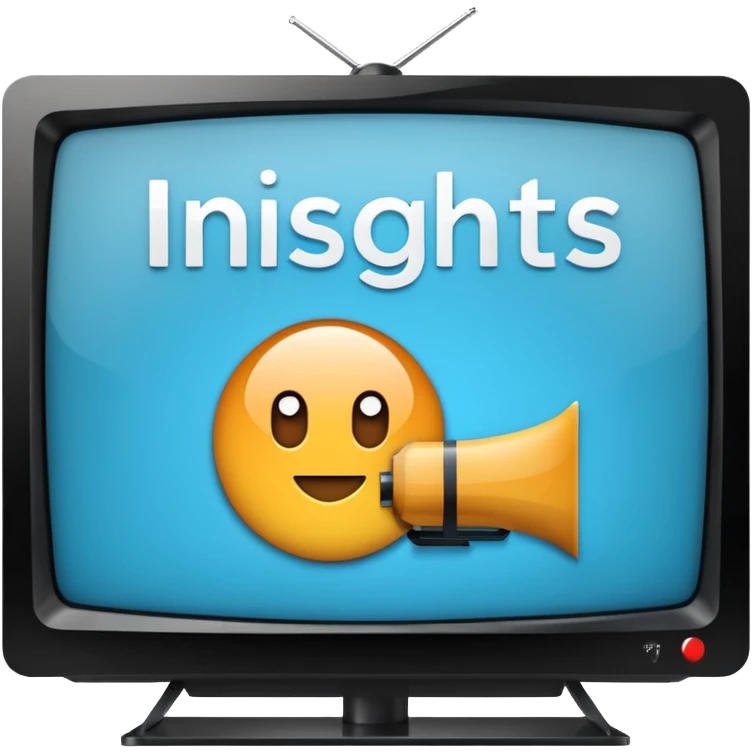 Create an emoji in which it is representing an app like YouTube professional logo of this app but don't make it like YouTube this app name as :- InSights TV emoji