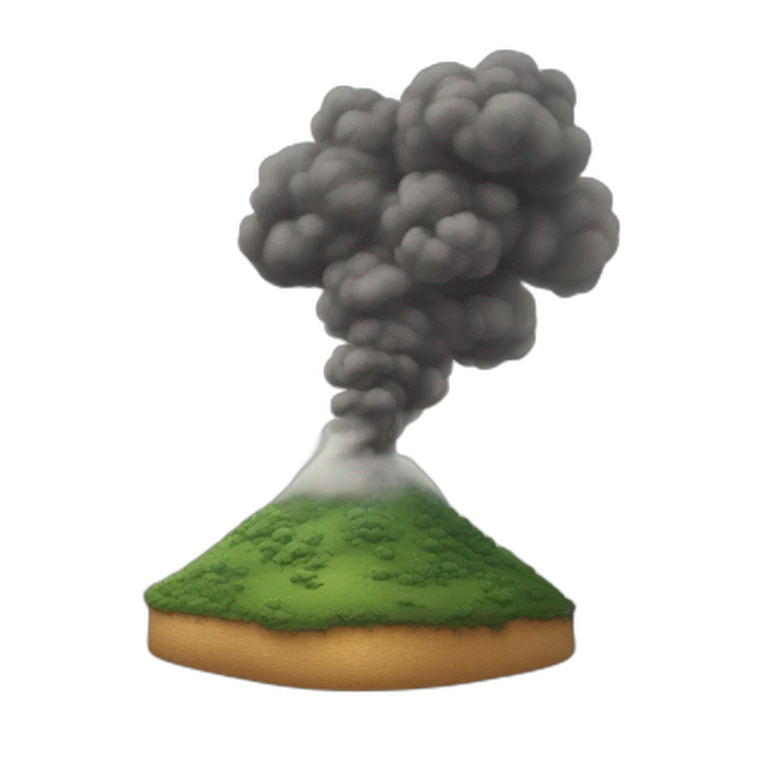 smoke erupting from two mounds emoji