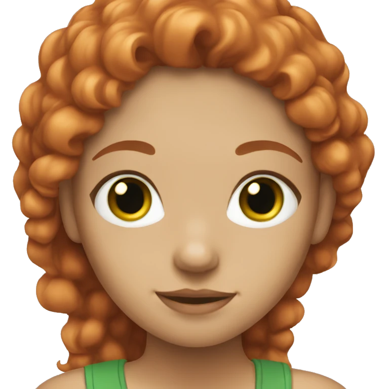 light-skinned red-haired girl with green eyes emoji
