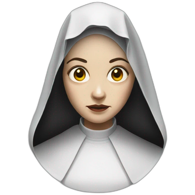 The nun from the nun horror movie emoji