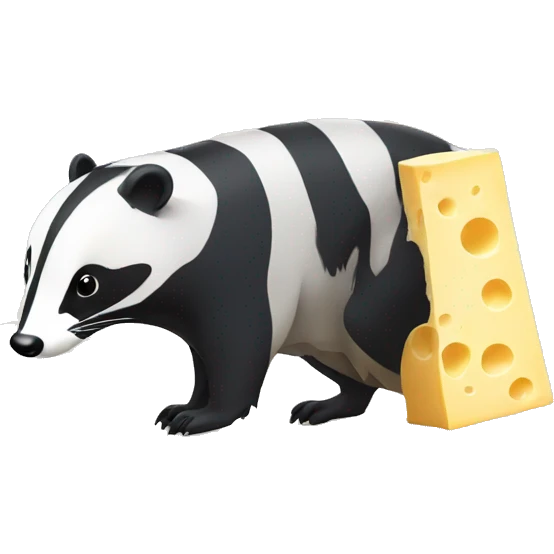 badger eating cheese emoji