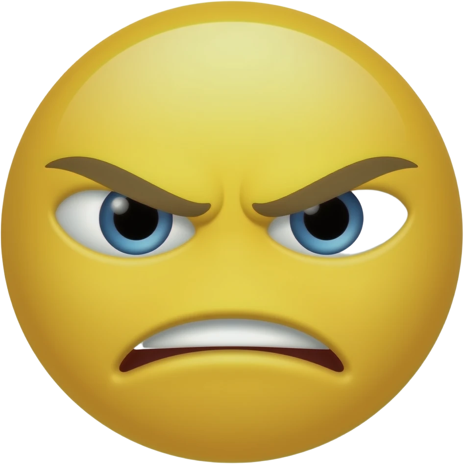 Emoji simple jaune mais humeur degout emoji