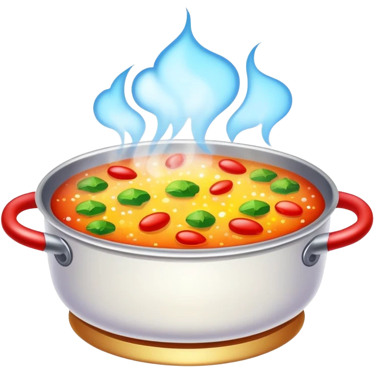 steaming hot delicious dish with sparkles emoji