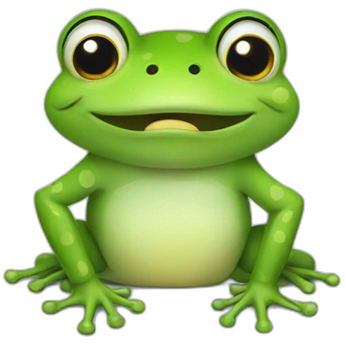 frog saying hello emoji