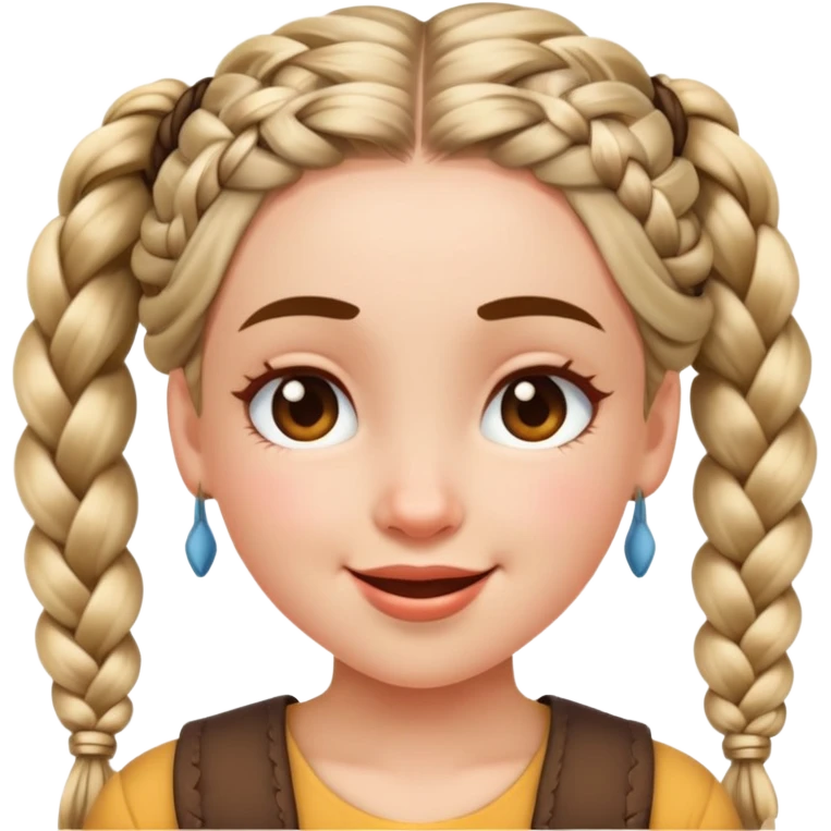 winking girl with braids emoji