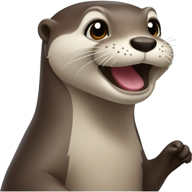 flirting otter emoji