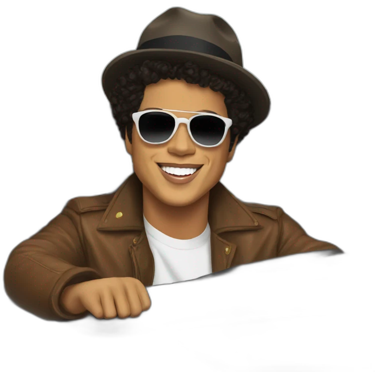 Bruno mars in a car emoji